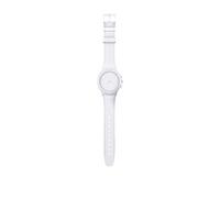 Swatch SUSW400 - Reloj cronógrafo de Cuarzo Unisex con Correa de Silicona, Color Blanco
