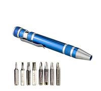 SWATOM 8 in 1 Mini Screwdriver Set Small Screwdrivers Pen Magnetic Repair Tools EDC Compact Precision Gadgets for Computer Eyeglasses Daily Home Improvement Use (Blue)
