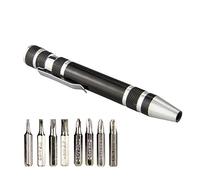 SWATOM Juego de mini destornilladores 8 en 1, pequeños destornilladores, bolígrafo, herramientas de reparación magnéticas, EDC compactos de precisión para gafas de computadora, uso diario de mejora