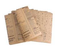 Swavitie 150 Hojas de Papel Antigrasa Alimentos 25x25cm Papel Encerado para Alimentos Estilo Retro de Periódico Antiguo Papel de Hornear para Envolver Alimentos para Hamburguesa Sándwich Fritas Pizza