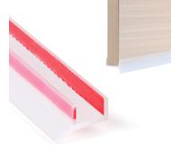 SWAWIS 1.7cmx3m Perfil de Sellado para Rodapié de Cocina Transparente, Banda de Sellado de Zócalos Silicone, Perfil de Zócalo para 15mm 16mm 17mm Rodapié, Resistente al Agua y al Polvo