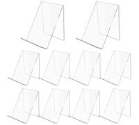 SWAWIS 10 Piezas Soporte de Libro Acrílico Soporte Organizador Libros Acrílico 13 x 11,5 x 10 cm Transparente Soporte Libro para Cartel, Exhibir Libros, Cuadernos, Libros Ilustrados