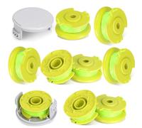 SWAWIS 11 Piezas Bobina de Desbrozadora Compatible con Ryobi One + 18V, 24V, 40V Desbrozadora, Ø2.0mm, 3,4M, Accesorios para Desbrozadora (9 Bobinas + 2 Tapas)