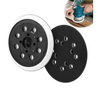 SWAWIS 2 discos de 123 mm de diámetro para lijadora, plato para amoladora con 8 orificios, compatible con Bosch PEX300AE y PEX400AE(borde blanco + negro)