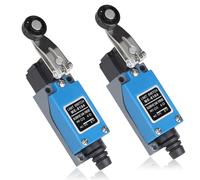 SWAWIS 2 Piezas Interruptor de Límite Momentáneo ME-8104, Final de Carrera Brazo de Palanca de Rodillo, 5A 250V AC NC-NO Interruptor de Viaje para CNC Router Laser Plasma Router