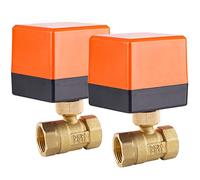 SWAWIS 2 Vías Zona Válvula de bola de motor DN20 G3/4 pulgadas AC 230 V Válvula eléctrica de motor, válvula de latón, válvula de bola de dos vías para control de flujo, 2 unidades
