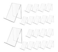 SWAWIS 20 Piezas Soporte de Libro Acrílico Soporte Organizador Libros Acrílico 13 x 11,5 x 10 cm Transparente Libro para Cartel, Exhibir Libros, Cuadernos