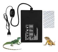 SWAWIS 23W Tapetes Térmicos para Reptil con Termostato, 0-50℃ Almohadilla Térmica para Reptiles Temperatura Ajustable, Manta Calefactora para Serpiente Lagarto Gecko Araña Insecto Cría(20x30cm)