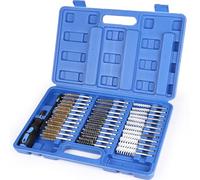 SWAWIS 38 Piezas Juego de Cepillos Redondos de Nailon/Acero Inoxidable/Latón ø8-19 mm Cepillos Limpiapipas Limpia-Inyectorescon Extensión 150 mm Ideal Para Limpieza y Desbarbado