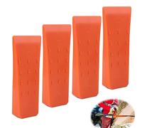 SWAWIS 4 Piezas Cuñas de Corte de Motosierra, Cuña de Corte de Árbol de Plástico ABS, Cuñas de Tala de Motosierra para Controlar la Dirección de Caída de los Arboles(Naranja)