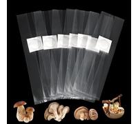 SWAWIS 50 bolsas de cultivo de hongos, 25 x 50 cm, bolsas resistentes a la rotura con filtro de seta, juego para cultivar setas