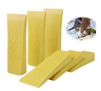 SWAWIS 6 Piezas Cuñas de Corte de Motosierra, Cuña de Corte de Árbol de Plástico ABS, Cuñas de Tala de Motosierra para Controlar la Dirección de Caída de los Arboles(Amarillo)