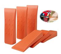 SWAWIS 6 Piezas Cuñas de Corte de Motosierra, Cuña de Corte de Árbol de Plástico ABS, Cuñas de Tala de Motosierra para Controlar la Dirección de Caída de los Arboles(Naranja)