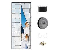 SWAWIS 80x200cm Cortina Térmica Magnética para Puertas in EVA, con Velcro