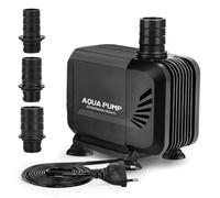 SWAWIS Bomba de Agua Sumergible Mini Bomba Estanque 3000 L/H 40W Ultra Silencioso con 3 Boquillas 19mm/22mm/25mm para Acuario, Estanque Pecera, Fuente