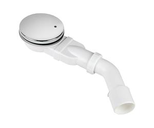 SWAWIS Desagüe de Ducha Ø 90mm con Codo de Desagüe DN40/50 mm - Material ABS, con Sistema Antiolores y Filtro para Cabellos, Tapa Cromada, para Plato de Ducha, Caudal de 40 L/min