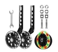 SWAWIS Estabilizador Ruedas Bicicleta, Ruedines Entrenamiento para Niños, Ruedas de Apoyo para 12 14 16 18 20 Pulgadas (Negro)