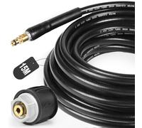 SWAWIS Manguera Hidrolimpiadora 15M 180 Bar para Kärcher K2 K3 K4 K5 K6 K7 Hidrolimpiadora Manguera Flexible de Limpieza de alta Presión con Accesorios de Conexión Rápida y Pieza Adaptadora