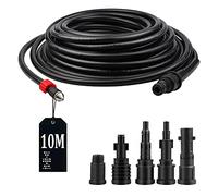 SWAWIS Mangueras para Limpiadoras a Presión 10M 180 Bar 60 °C 5 | 5 Adaptadores para Limpiador de Alta Presión Kärcher/Lavor/Interpump/Bosch, Manguera de Alta Presión Hidrolimpiadora Manguera