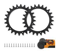 SWAWIS Pinchos para Robot Cortacésped Negro Ø 205mm con 14x Tornillos Compatible con Worx Land roid S y M S300[WR130E]/M500[WR141E]/M700[WR142E]/M1000[WR143E]/S450i[WR101 SI] Mejora deTracción