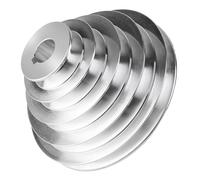 SWAWIS Polea Pagoda 5 Pasos, Diámetro del Agujero 20mm, Diámetro Exterior de 54mm-150mm, Rueda de Polea de Aluminio para Tipo A Correa con Forma de V, 12.7mm Anchura de Cinta