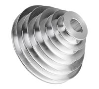 SWAWIS Polea Pagoda 5 Pasos, Diámetro del Agujero 24mm, Diámetro Exterior de 54mm-150mm, Rueda de Polea de Aluminio para Tipo A Correa con Forma de V, 12.7mm Anchura de Cinta