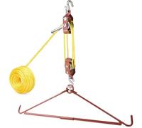 SWAWIS Puntal para Caza con Polea, Suspensión de Presa y Ayuda para el Despiece Capacidad 250KG Cable 12M