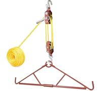 SWAWIS Puntal para Caza con Polea, Suspensión de Presa y Ayuda para el Despiece Capacidad 300KG Cable 12M