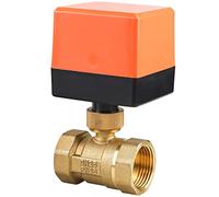 SWAWIS Válvula Motorizada de 2 Vías Válvula Solenoide Motorizada DN25 1" AC 230V Válvula de Zona de Latón Válvula de Bola Motorizada Válvula Eléctrica