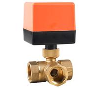 SWAWIS Válvula Motorizada de 3 Vías Válvula Solenoide Motorizada DN20 3/4" | 3/4" AC 230V Válvula de Zona de Latón Válvula de Bola Motorizada Válvula Eléctrica