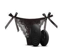 Sway Vibes No. 3 (Negro) Tanga para vibrador, Juguetes sexuales a prueba de agua 4 parejas, Juguete sexual de silicona, Regalos para mujer con control remoto, incluye tanga de encaje