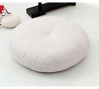 SWD TWTH Cojín grueso de 10 cm/15 cm, cojín redondo suave de 40/50/60 cm, para balcón, tatami, patio, bahía, sala de estar, piso y hogar (60 x 60 cm, blanco)