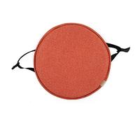 SWD TWTH Cojín redondo de 40/45 cm antideslizante para silla de comedor para taburete, jardín, hogar, interior y exterior (2 piezas, 33 x 33 cm, naranja)