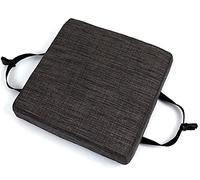 SWD TWTH Cojines para silla, cojines antideslizantes para sillas de comedor, cojines cuadrados lavables para silla, para taburete, jardín, interior y exterior (30 x 30 x 5 cm, gris oscuro)
