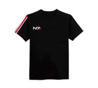 Swdan Camiseta Unisex, Mass Effect N7 T-Shirt Hombre Negro,Disfraz de Cosplay para Hombre y Mujer