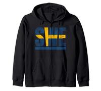 SWE Bandera de Suecia Herencia Sueca Hombres Mujeres Niños Sudadera con Capucha