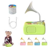 Sweako Kids Gramophone, Educational Music Interactive Phonograph, Kids Gramophone Toy, for Gift Boys Girls Educational Interactive Gift (Green)