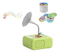 Sweako Kids Gramophone, Kids Phonograph with 99 Cards, Card Phonograph For Kidss, Player Audio Books For Kid 3-12 Musical Toy Boy Girl (Green)
