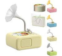 Sweako Kids Gramophone, Treatregard Kids Phonograph with 99 Cards, 2025 New Interactive Music & Story Gramophone for with 8 Recording Cards, Educational Music Storyell (Beige)