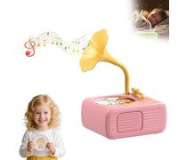 Sweako Kids Gramophone, Tretregard Toddler Phonograph, Safe and Durable, Educational Music Storyelling Player, Player Audio Books for Kid 3-12 Musical Toy Boy Girl (Pink)