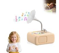 Sweako Kids Gramophone, Tretregard Toddler Phonograph, Safe and Durable, Educational Music Storyelling Player, Player Audio Books for Kid 3-12 Musical Toy Boy Girl (Beige)