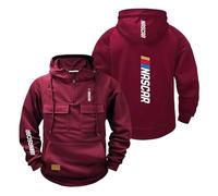 Sweat À Capuche Homme Streetwear Pour N.A.SC.A.R Veste Sport Confortable Pull Shirt Demi Zip Imprimé Uni Vêtements D'extérieur-JHSe||3X_l