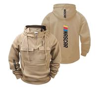 Sweat À Capuche Homme Streetwear Pour N.A.SC.A.R Veste Sport Confortable Pull Shirt Demi Zip Imprimé Uni Vêtements D'extérieur-KQSe||XX_l