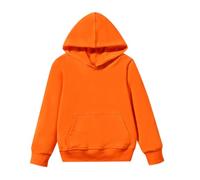 Sweat à capuche pour enfants en coton doux, manches longues, motif patchwork, pull-over unisexe pour garçons et filles de 3 à 6 ans, idéal pour l'école et les activités en plein air (Orange, 5-6