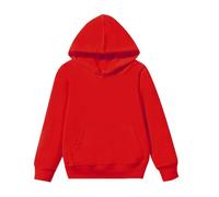 Sweat à capuche pour enfants en coton doux, manches longues, motif patchwork, pull-over unisexe pour garçons et filles de 3 à 6 ans, idéal pour l'école et les activités en plein air (Red, 3-4 Years)