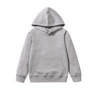 Sweat à capuche pour enfants en coton doux, manches longues, motif patchwork, pull-over unisexe pour garçons et filles de 3 à 6 ans, idéal pour l'école et les activités en plein air (Grey, 7-9 Years)