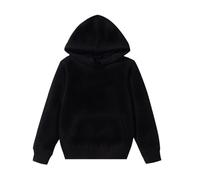 Sweat à capuche pour enfants en coton doux, manches longues, motif patchwork, pull-over unisexe pour garçons et filles de 3 à 6 ans, idéal pour l'école et les activités en plein air (Black, 4-5 Years)
