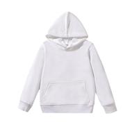 Sweat à capuche pour enfants en coton doux, manches longues, motif patchwork, pull-over unisexe pour garçons et filles de 3 à 6 ans, idéal pour l'école et les activités en plein air (White, 9-11