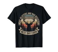 Sweat Blisters Best Day Ever Nature Hiker Retro Poster Camiseta