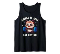 Sweat Is Just Fat Crying Panda Gym Workout Camiseta sin Mangas